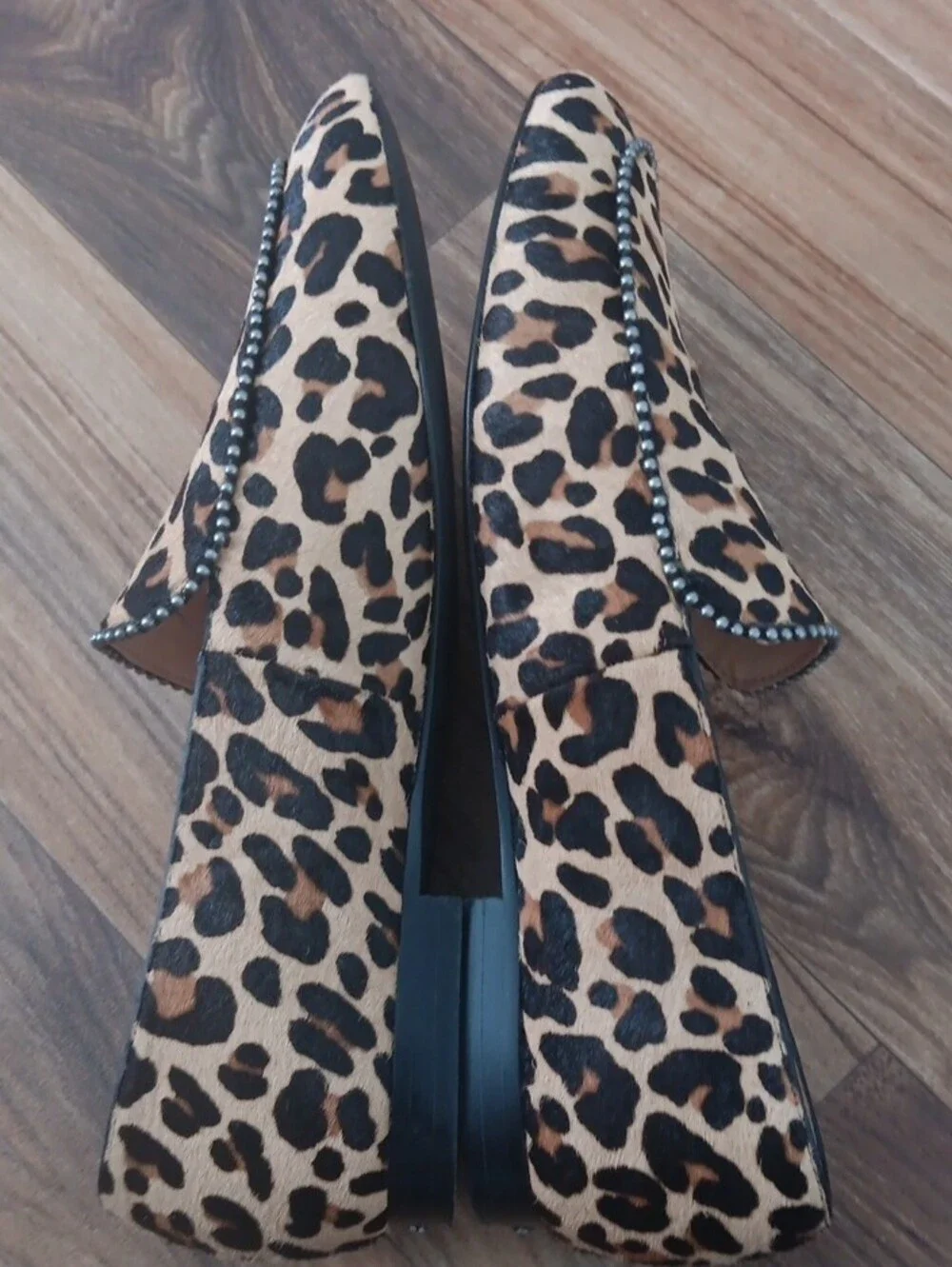 Coach Harper Bead Calf Hair Leopard Loafer